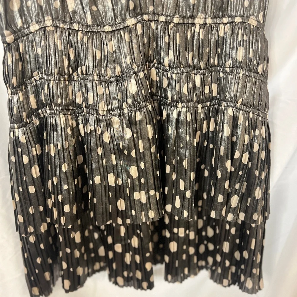 Anthropologie Current Air Metallic Polka Dot Dress β Size Mβ - Picture 5 of 15